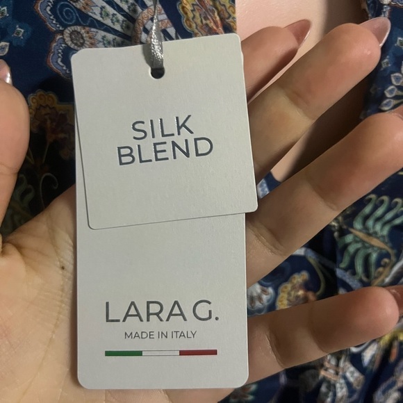 NWT LARA GUIDOTTI Silk Blend Floral Printed Maxi Dress - Picture 10 of 15